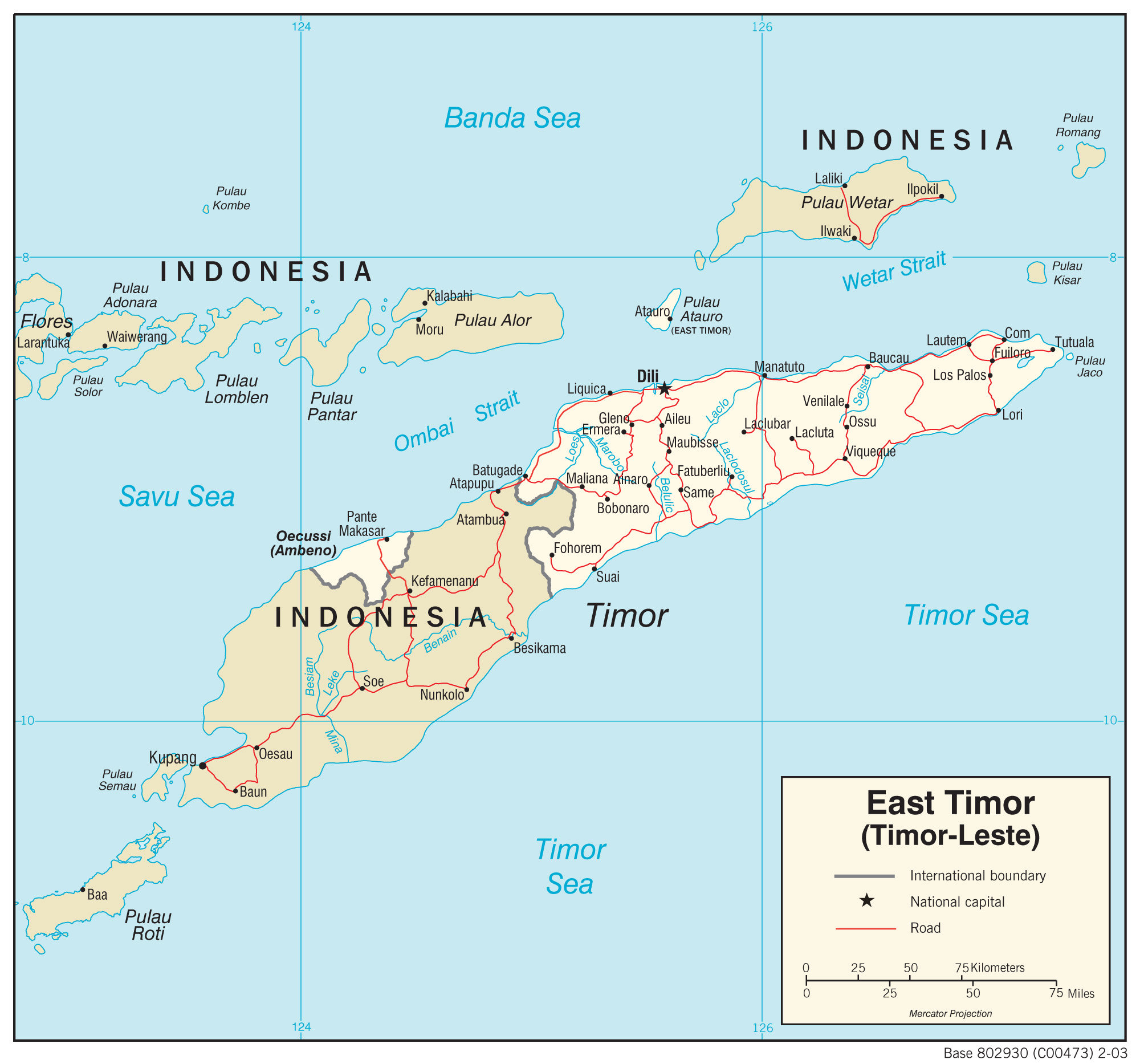 map Doğu Timor